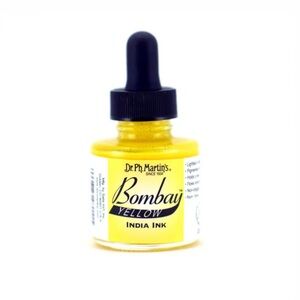 🔥 5 FOR $25 🔥 Dr. Ph. Martin's Bombay India Ink, Yellow